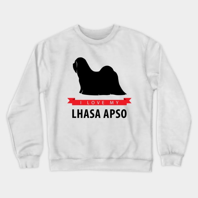 I Love My Lhasa Apso Crewneck Sweatshirt by millersye